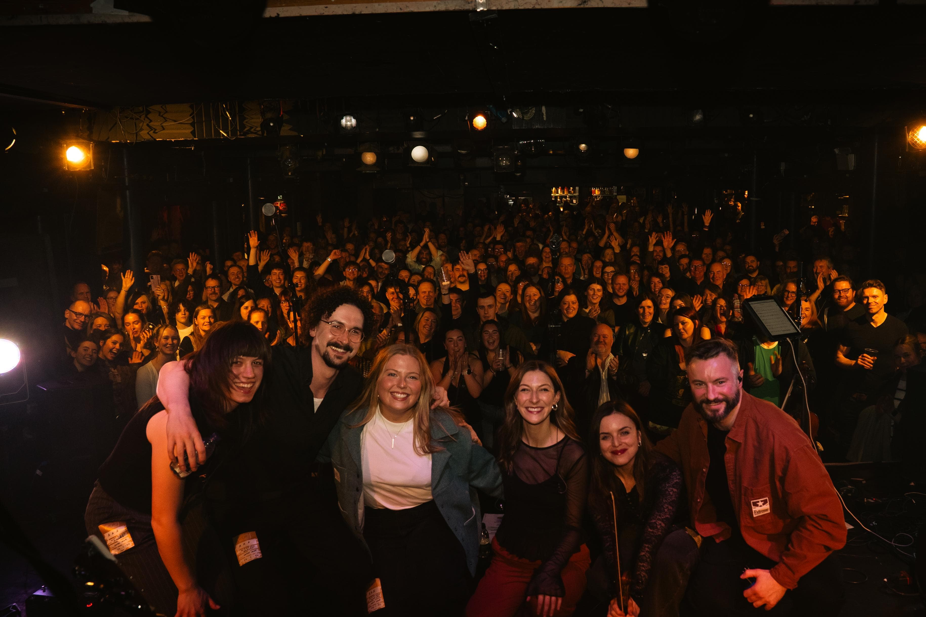 Band with the crowd at Oran Mor