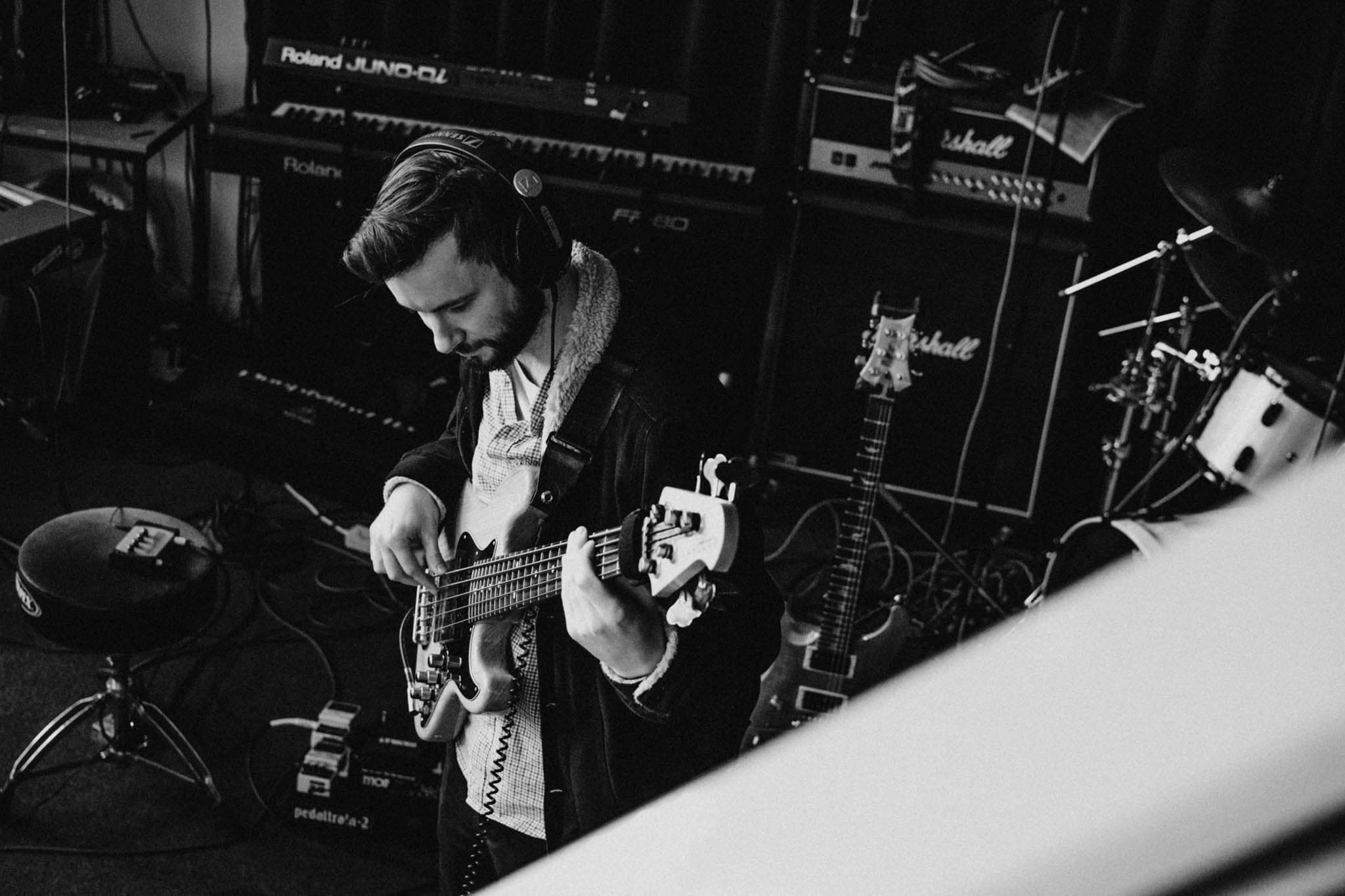 Recording in the studio